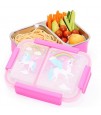 Eazy Kids Steel Bento Insulated Lunch Box - Pink